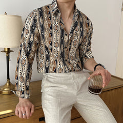 Floral Niche Thin Trendy High Sense Loose Short Sleeve Shirt - kinko