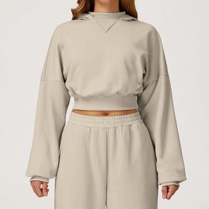 Hooded Sweatshirt Autumn Winter Casual Loose Coat Women Outdoor Running Fitness Sportswear