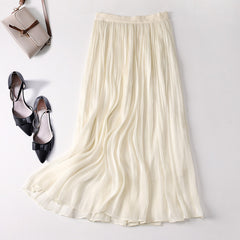Slim Slimming Mid-length Elegant Pendant Summer Elastic Skirt - kinko