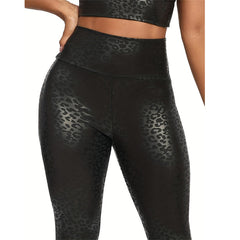 New Cross-border Leopard Print Tight Yoga Trousers - kinko