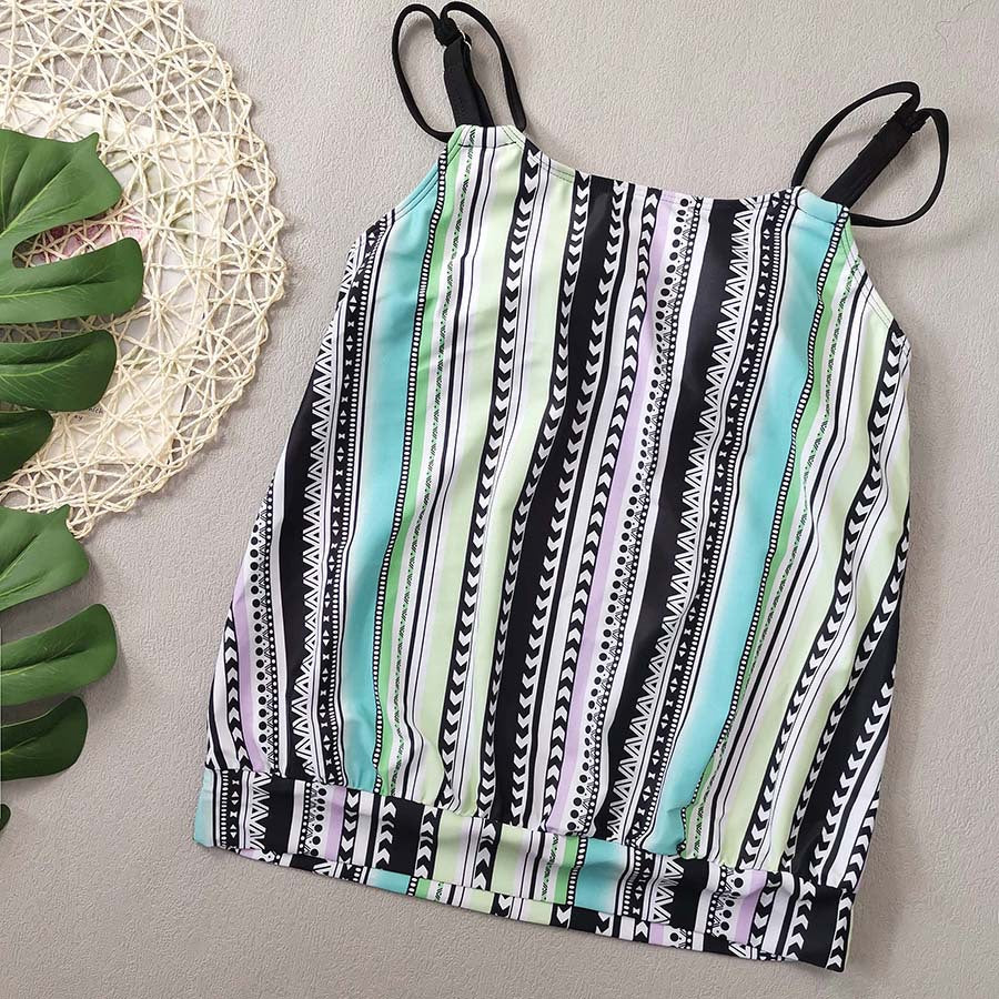 Plus Size Geometric Printing High Waist Boxers - kinko