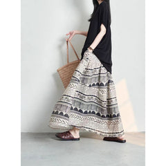 Color Contrast Patchwork Skirt Design Sense Niche Slimming Large Hem A- Line Dress - kinko