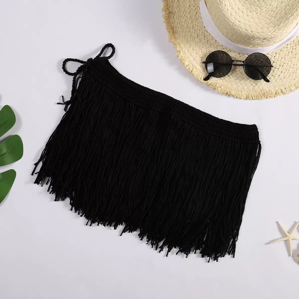 Beach Knitted Tassel Dance Skirt - kinko