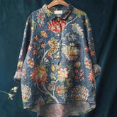 Loose Print Crew Neck Casual Plus Size Women's T-shirt - kinko