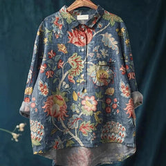 Loose Print Crew Neck Casual Plus Size Women's T-shirt - kinko