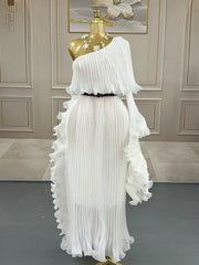 Fashionable One-shoulder Elegant Evening Dress - kinko