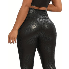 New Cross-border Leopard Print Tight Yoga Trousers - kinko