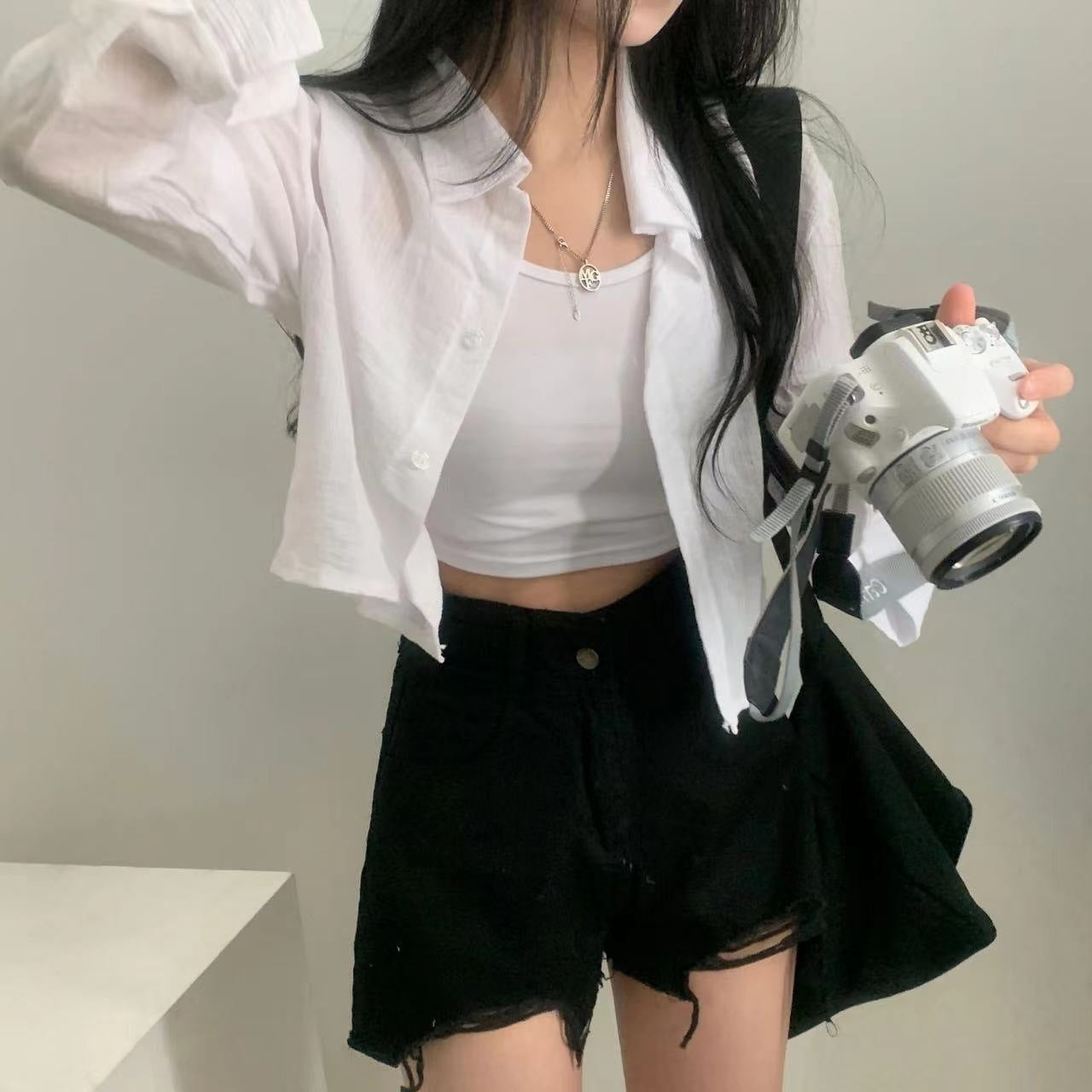 Striped Shirt Women's Long Sleeve Sun Protection Shirt - kinko