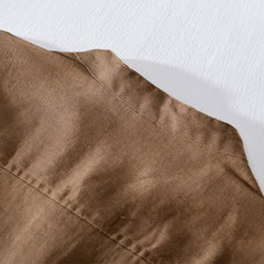 National Men's Embroidered Breathable Solid Color Short Sleeve - kinko