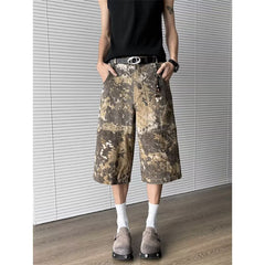 Snake Pattern Tooling Camouflage Jeans - kinko