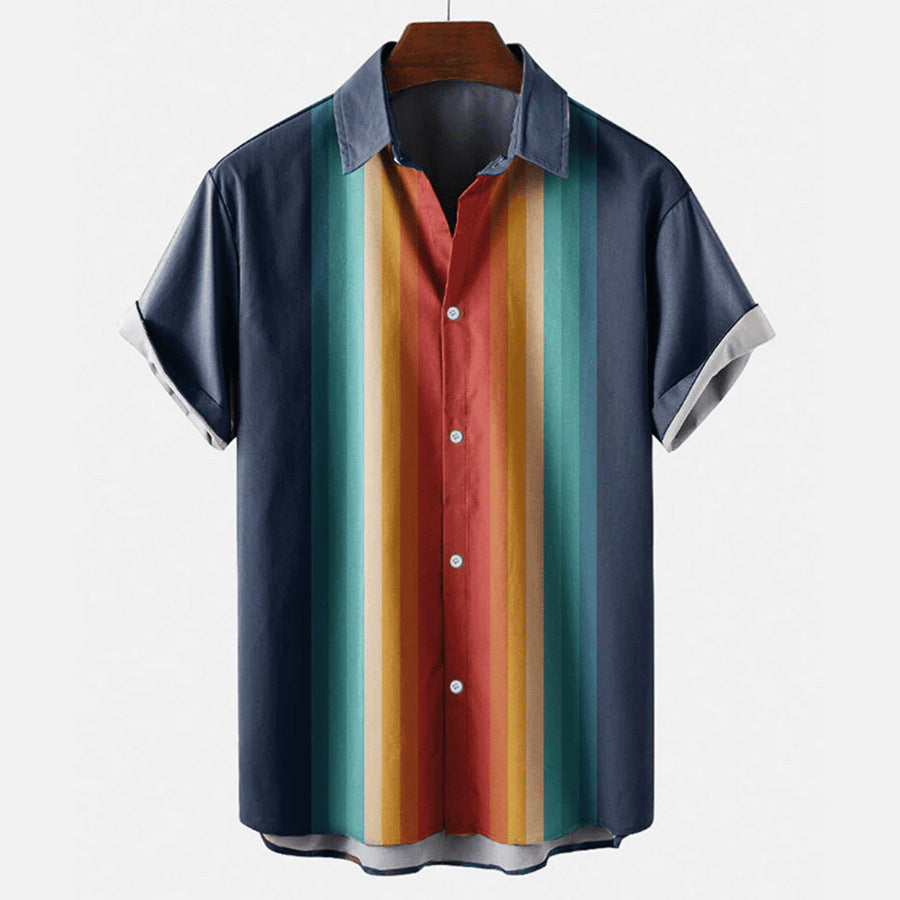 Summer New Plus Size Casual 3D Digital Printing Men's Shirt - kinko