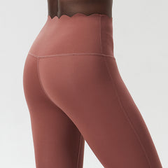 Small Wave Yoga Pants Plus Size Lycra Milk Leather Tight Trousers For Women - kinko