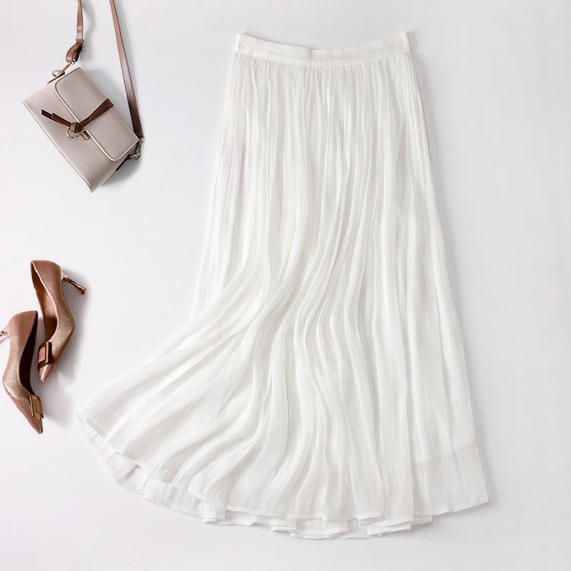 Slim Slimming Mid-length Elegant Pendant Summer Elastic Skirt - kinko