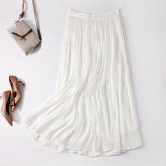 Slim Slimming Mid-length Elegant Pendant Summer Elastic Skirt - kinko