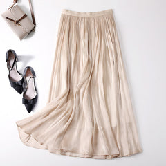 Slim Slimming Mid-length Elegant Pendant Summer Elastic Skirt - kinko