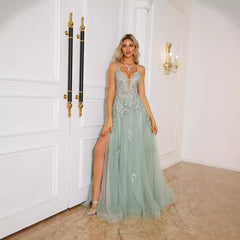 Women Evening Dresses Suspender Dance Dress Long - kinko