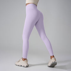 New Sports Trousers Pocket High Waist Seamless Nude Feel Yoga Pants - kinko