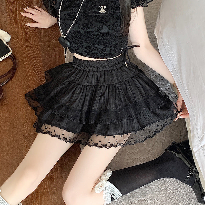 Women's Patchwork Cake Hot Girl Short Skirt - kinko