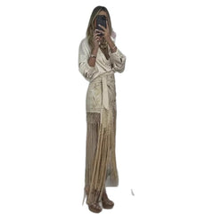 Women's Decorated Tassel Lace-up Skirt - kinko