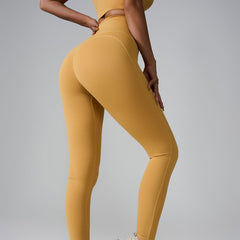 New Sports Trousers Pocket High Waist Seamless Nude Feel Yoga Pants - kinko