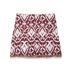 Printed Loose Design Short Shirt Decorated Tassel Printed Dress - kinko