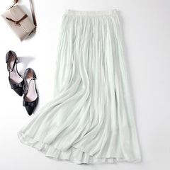 Slim Slimming Mid-length Elegant Pendant Summer Elastic Skirt - kinko