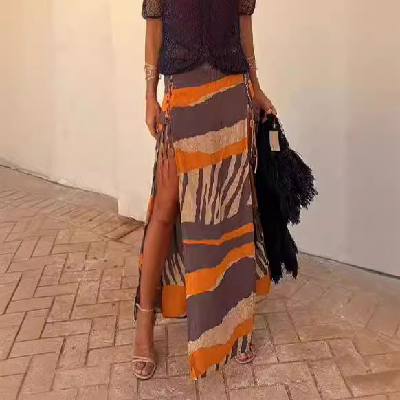 Seaside Beach Vacation Women's Split Skirt - kinko