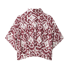 Printed Loose Design Short Shirt Decorated Tassel Printed Dress - kinko