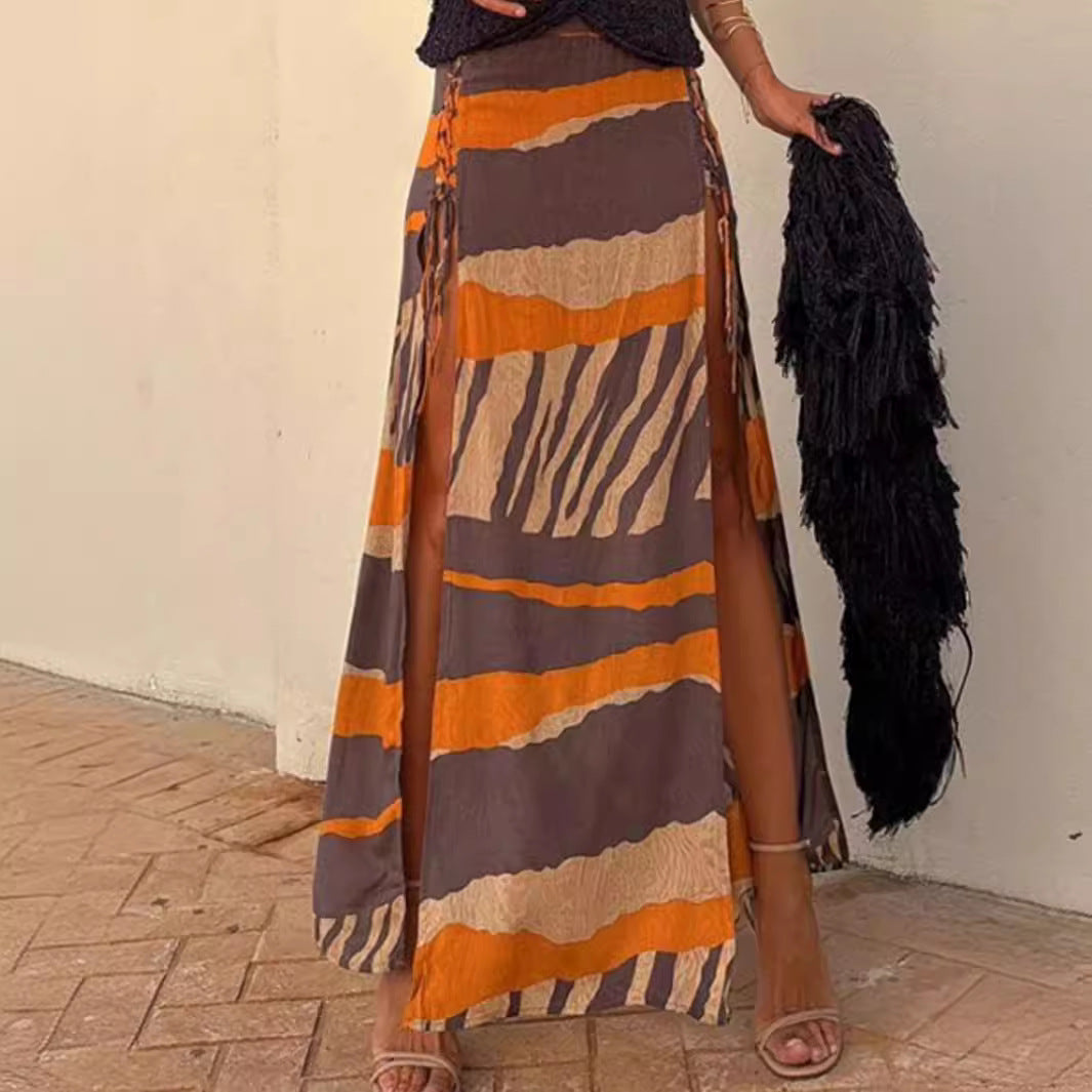 Seaside Beach Vacation Women's Split Skirt - kinko