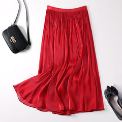 Slim Slimming Mid-length Elegant Pendant Summer Elastic Skirt - kinko