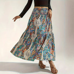 Women's Summer Paisley Printed Persian Skirt - kinko