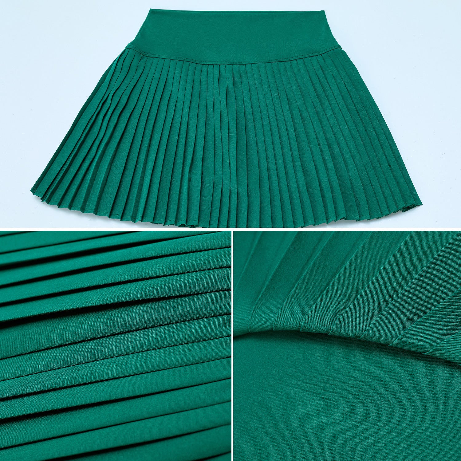 High Waist Pleated Sports Short Skirt Women's Outdoor Fitness Fake Two-piece Tennis Culottes - kinko