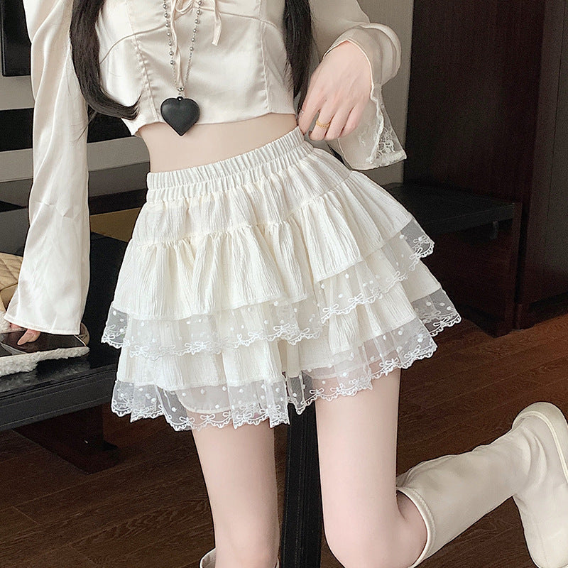 Women's Patchwork Cake Hot Girl Short Skirt - kinko