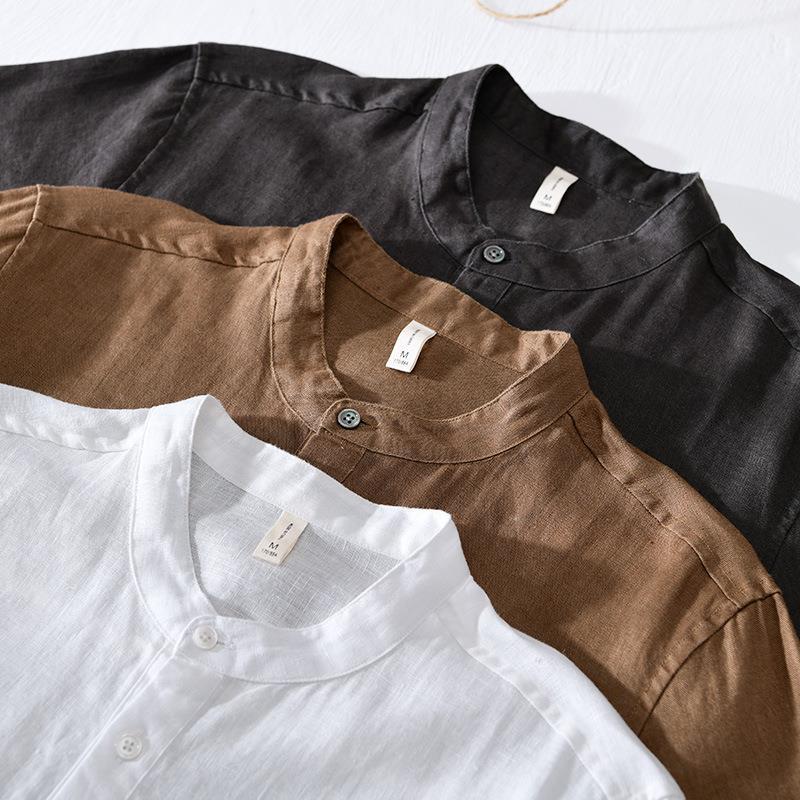 National Men's Embroidered Breathable Solid Color Short Sleeve - kinko