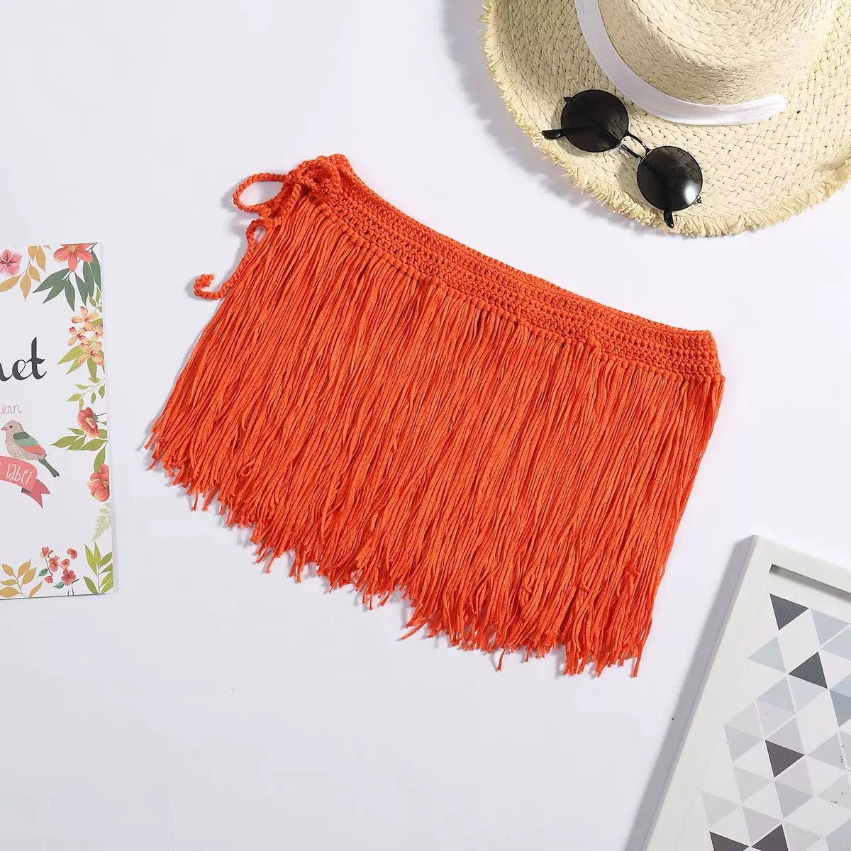 Beach Knitted Tassel Dance Skirt - kinko