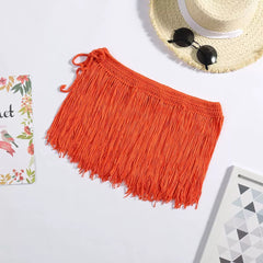 Beach Knitted Tassel Dance Skirt - kinko