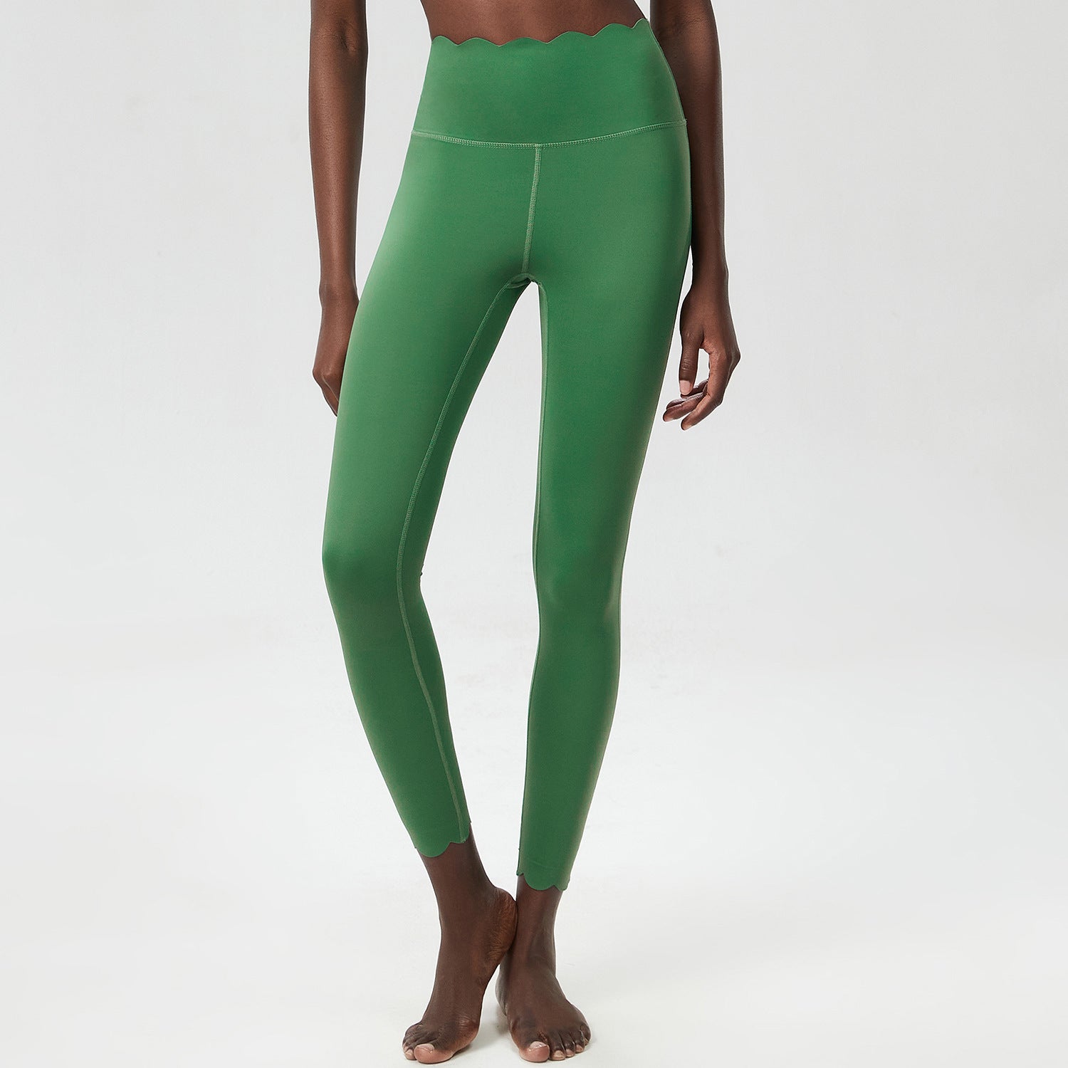 Small Wave Yoga Pants Plus Size Lycra Milk Leather Tight Trousers For Women - kinko