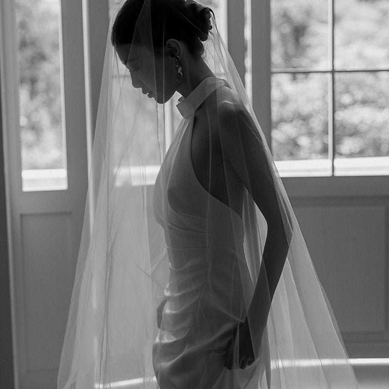 Simple Travel Shooting White Slimming Fishtail Dress - kinko