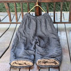 Women's High Temperature Washed Ramie Straight Wide Leg Cotton Pants - kinko