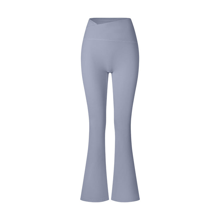 Women's Brushed Texture High Waist Cross Shaping Yoga Pants - kinko