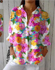 Women's Long Sleeved 3D Printed Shirt - kinko