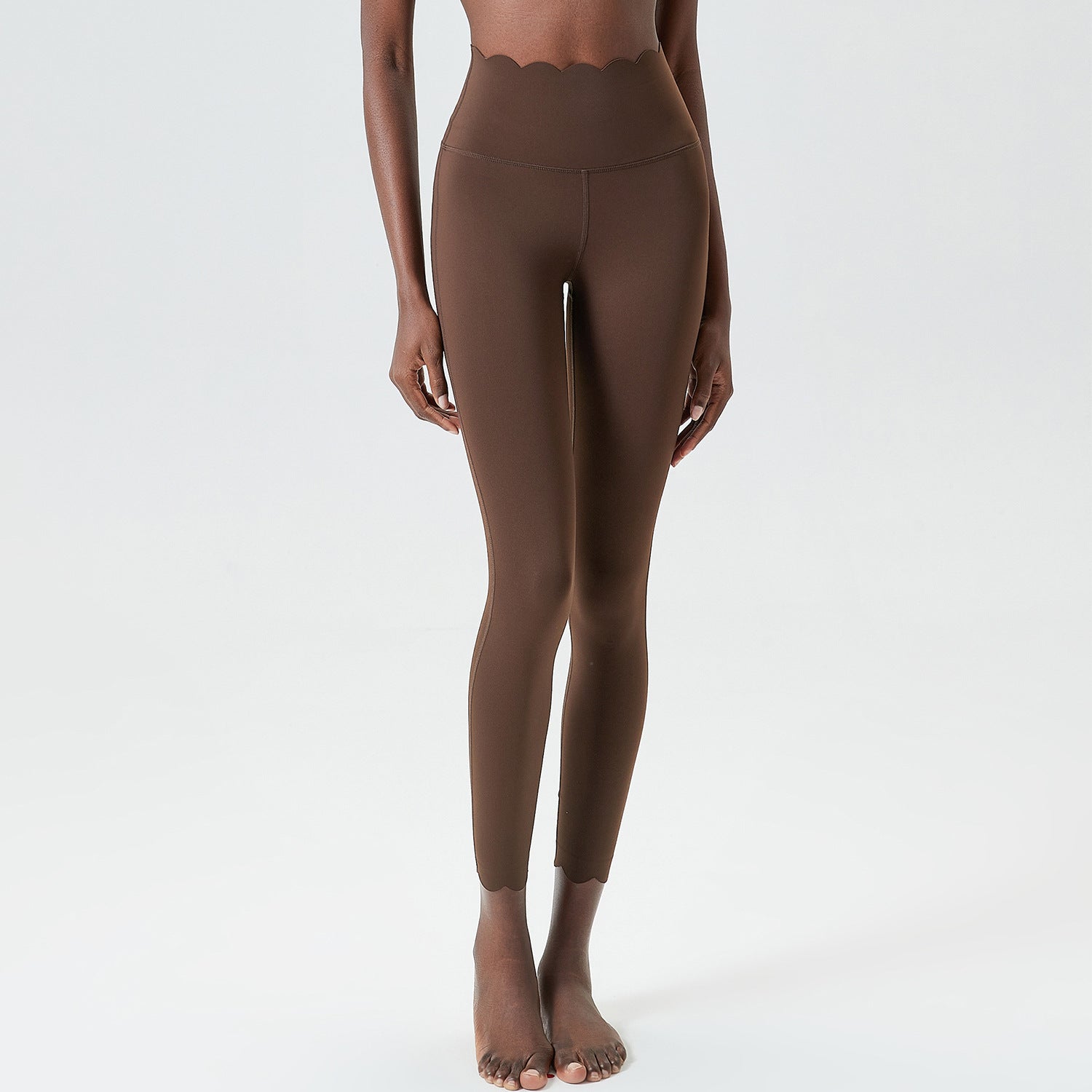 Small Wave Yoga Pants Plus Size Lycra Milk Leather Tight Trousers For Women - kinko