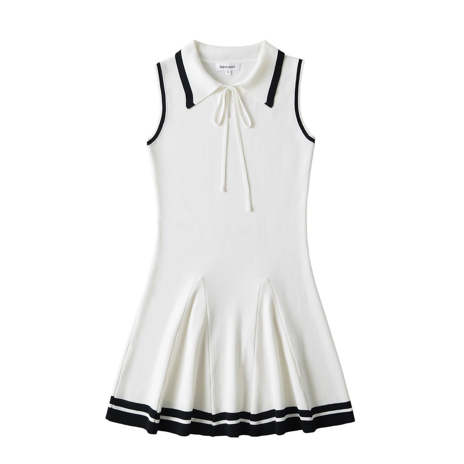 Knitted Lapel Butterfly Strap Sports Leisure Dress - kinko