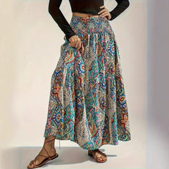 Women's Summer Paisley Printed Persian Skirt - kinko