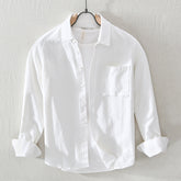Spring And Summer New Single Pocket Long Sleeve Casual Shirt - kinko