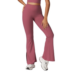 Outer Wear High Waist Wide Leg Hip Raise Yoga Pants - kinko