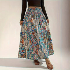 Women's Summer Paisley Printed Persian Skirt - kinko