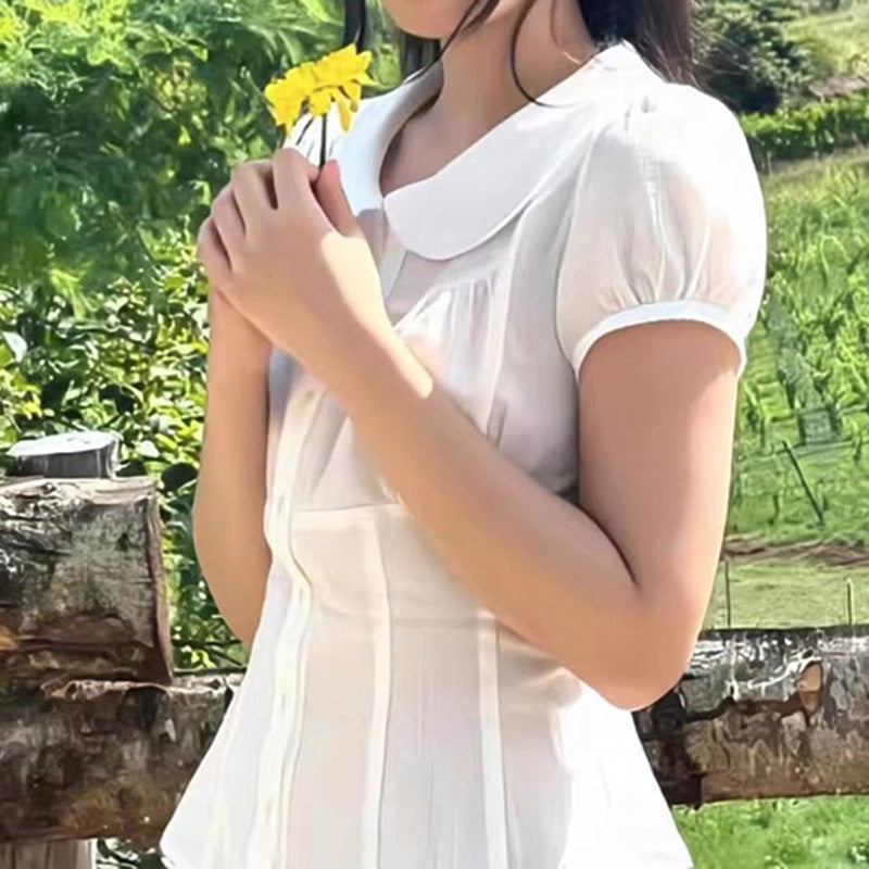 Women's High Waist Stitching A- Line Skirt - kinko