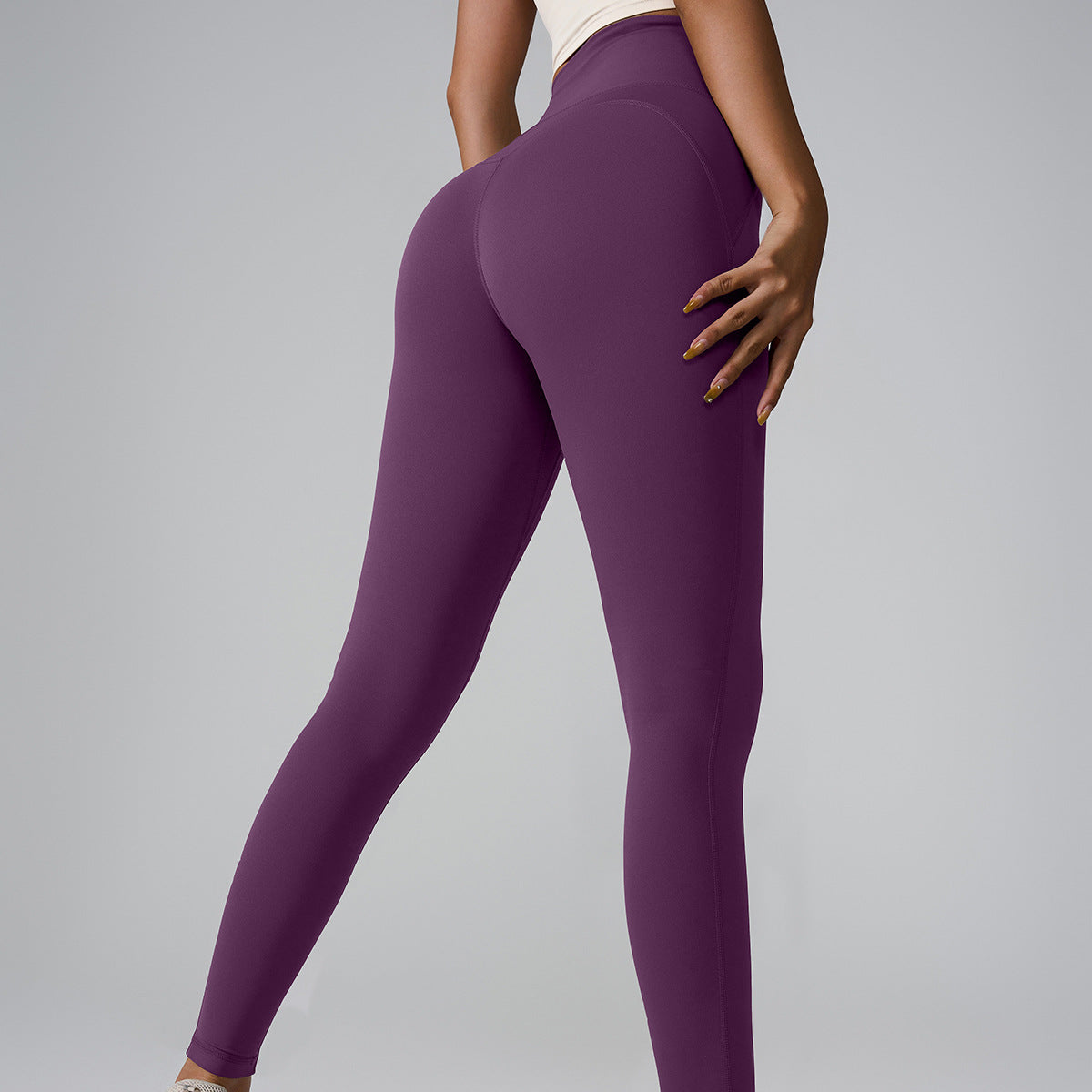 New Sports Trousers Pocket High Waist Seamless Nude Feel Yoga Pants - kinko