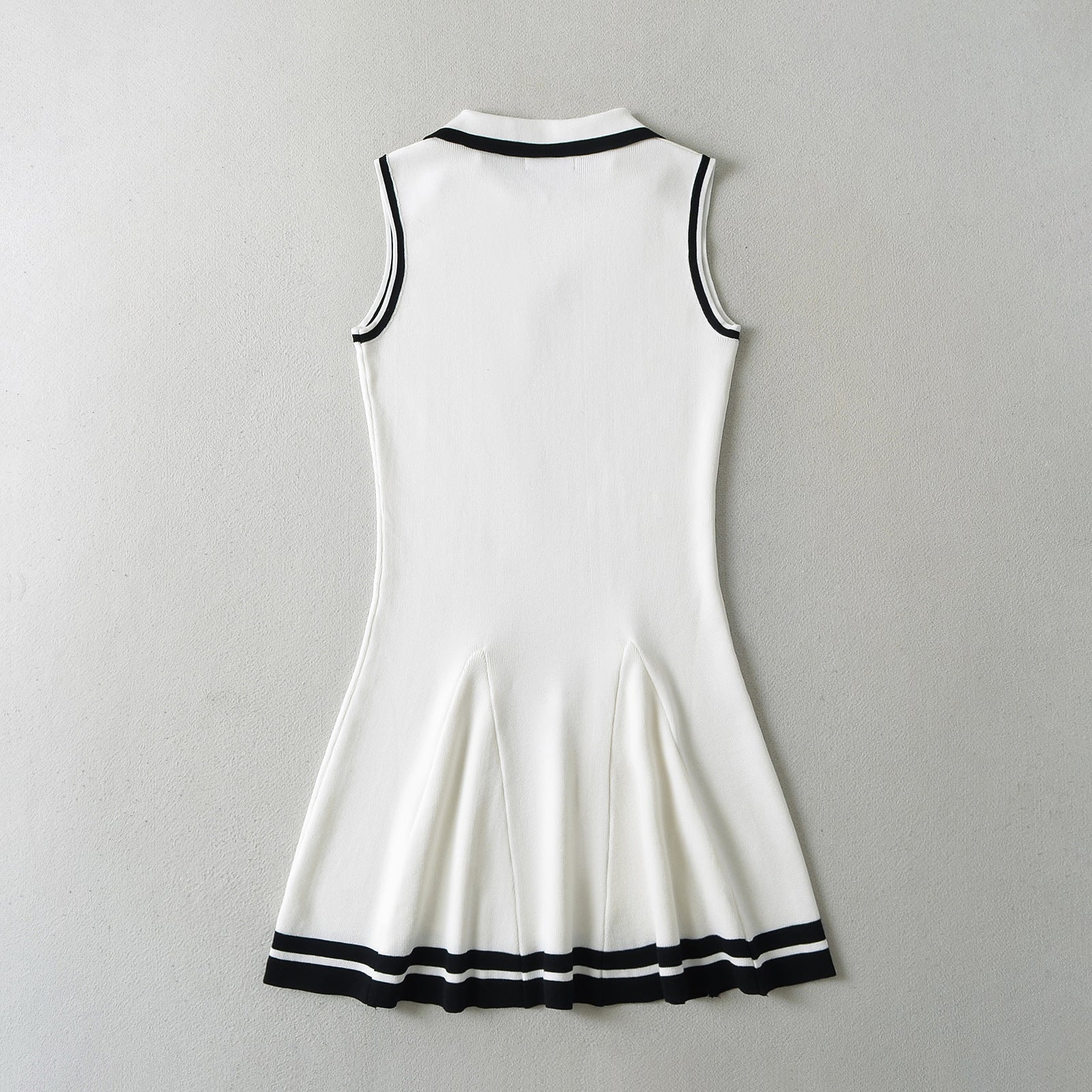 Knitted Lapel Butterfly Strap Sports Leisure Dress - kinko